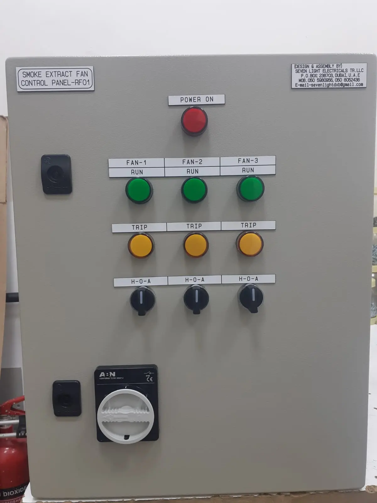 Finished fan control panel